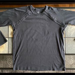 Armani Exchange long sleeve shirt Pima Cotton Black Medium Zippers